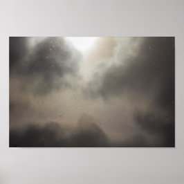 Schnee während eines teilweise bewölkten Tages Poster