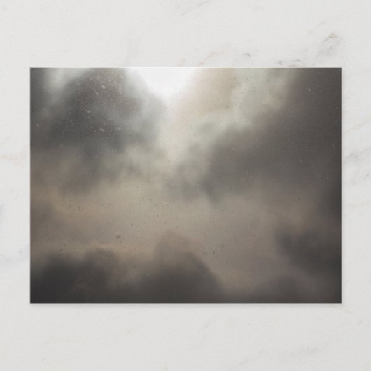 Schnee während eines teilweise bewölkten Tages Postkarte (Vorderseite)