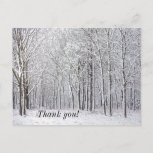 Schnee Wälder Danke Postkarte