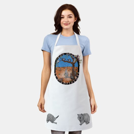 Schnee, Weihnachten, Aussie Outback Schürze (Getragen)