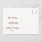 Schnee Weihnachten Hirsche Postkarte (Rückseite)