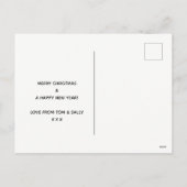 Schnee Weihnachten Hirsche Postkarte (Rückseite)