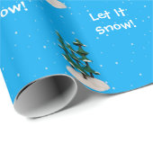 Schnee Weihnachten Weihnachtsfeiertag Papier Geschenkpapier (Rolleneckpunkt)