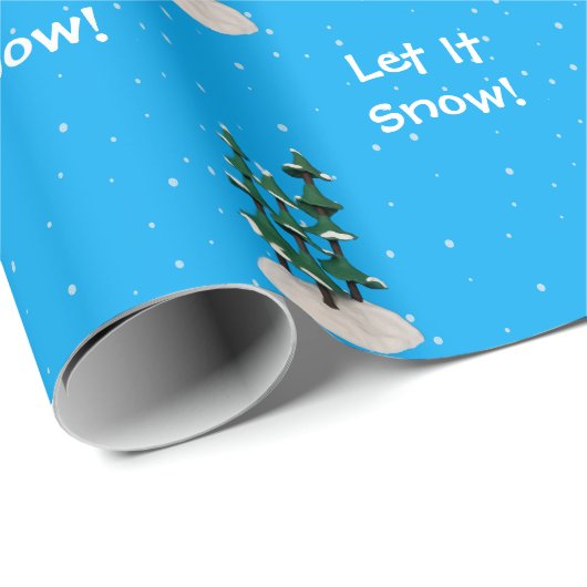 Schnee Weihnachten Weihnachtsfeiertag Papier Geschenkpapier (Rolleneckpunkt)