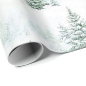 Schnee Weihnachtsbäume Winter Geschenkpapier (Rolleneckpunkt)