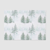Schnee Weihnachtsbäume Winter Seidenpapier (Vorderseite)