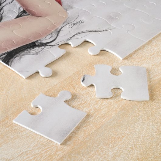 Schnee-Weiß-Fall-Puzzlespiel Puzzle (Seite)