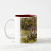 Schnee-Weiß und Rosen-Rot Zweifarbige Tasse (Links)