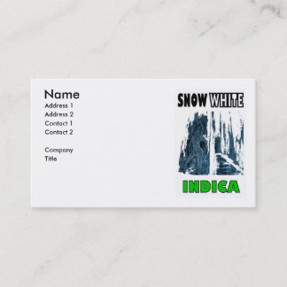 SCHNEE WEISSE INDICA VISITENKARTE