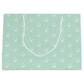 Schnee - Weißer Schneeflocken Meeresfrüchte Minze Große Geschenktüte (Vorderseite)