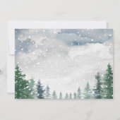 Schnee Winter Baby Es ist kalt draußen Babydusche Einladung (Rückseite)