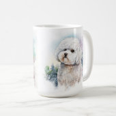 SCHNEE WINTER BICHON FRISE DOG FACE KAFFEETASSE (VorderseiteRechts)