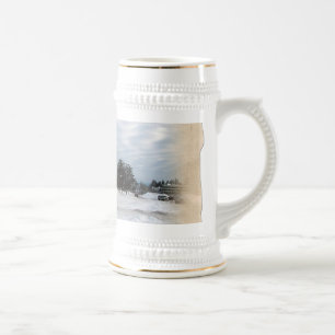 Schnee, Winter, British Columbia, Kanada Bierglas