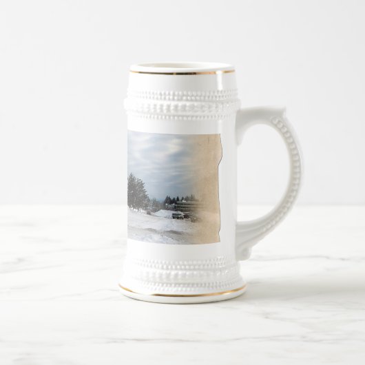 Schnee, Winter, British Columbia, Kanada Bierglas (Rechts)