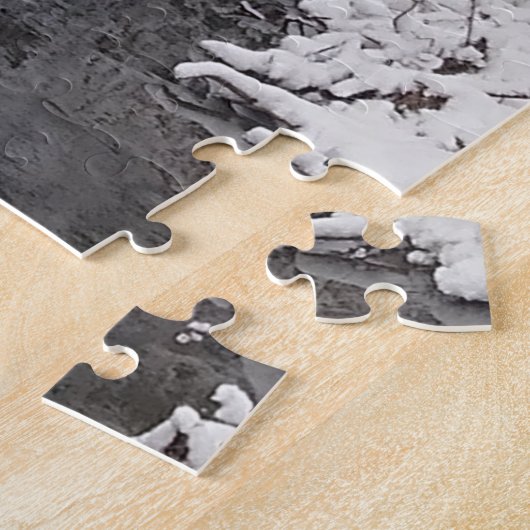 Schnee Winter Creek Treppenstück Puzzle (Seite)