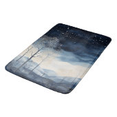 Schnee-Winter Landschaft Bath Mat Badematte (Schrägansicht)