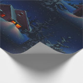 Schnee-Winter-Nachtwrapping Paper Geschenkpapier (Ecke)