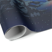 Schnee-Winter-Nachtwrapping Paper Geschenkpapier (Rolleneckpunkt)