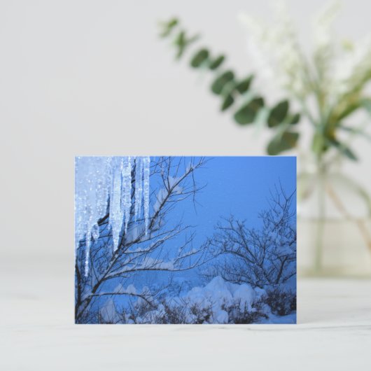 Schnee - Winter Postkarte (Stehend Vorderseite)