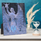Schnee-Winter-Skulpturengel Christentums-Glaube Fotoplatte (Seite)
