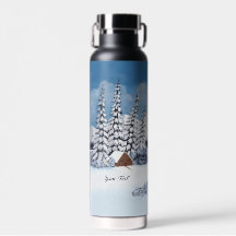 Schnee Winter Thor Kupfer Vakuum isolierte Flasche