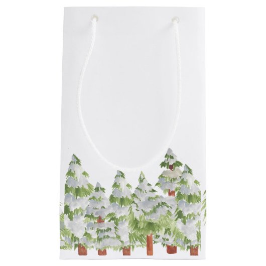 Schnee Winterpferde Weihnachtsgeschenk Kleine Geschenktüte (Vorderseite)