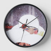 SCHNEE, WINTERSCHÖNHEIT WANDUHR (Vorderseite)