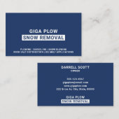 Schneeabbau: fette Typografie-Marine Visitenkarte (Vorne/Hinten)