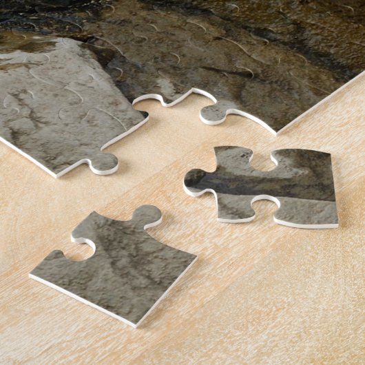 Schneeaffen im heißen Frühlingspool in Japan Puzzle (Seite)