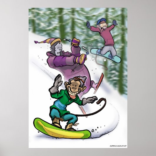 Schneeaffen Poster (Vorne)
