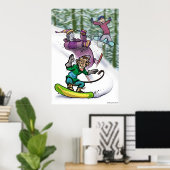 Schneeaffen Poster (Heimbüro)