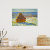 Schneeanfälle von Claude Monet Poster (Küche)