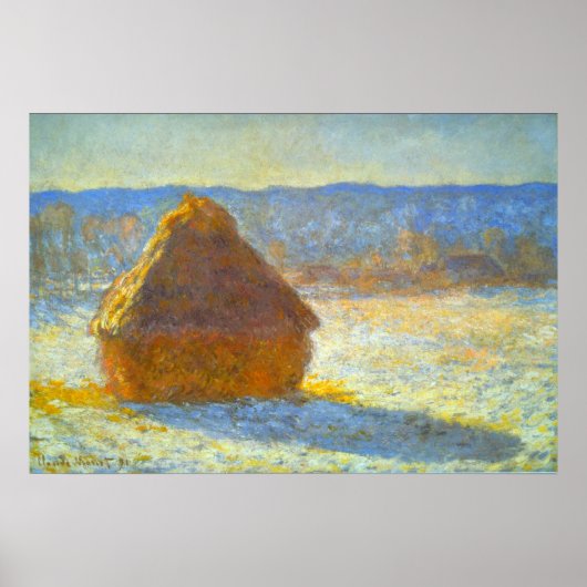 Schneeanfälle von Claude Monet Poster (Vorne)
