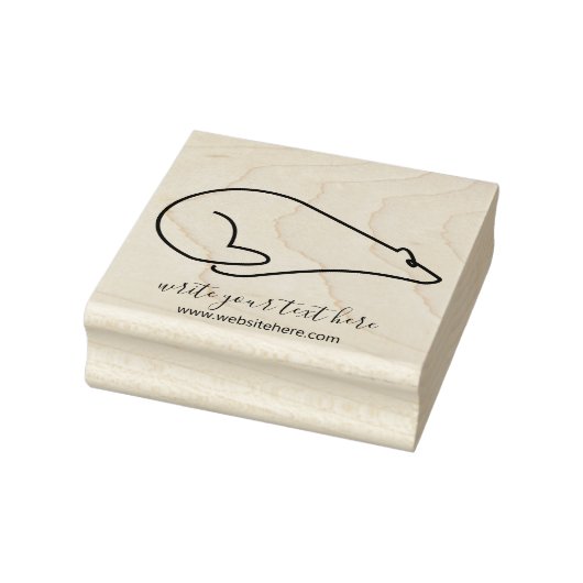 Schneearmone mit Polarbär Gummistempel (Stempel)