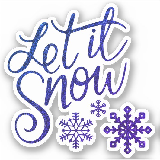 Schneeaufkleber Aufkleber (Vorderseite)