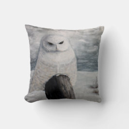 Schneeauge auf Post im Winter Kissen