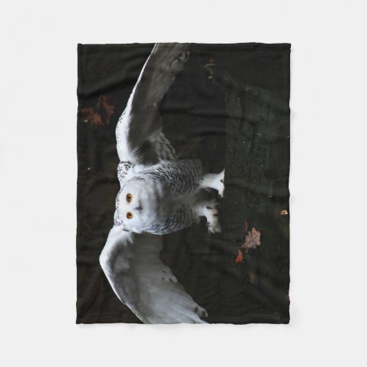 Schneeauge mit offenen Flügeln fbcna Fleecedecke (Vorderseite)
