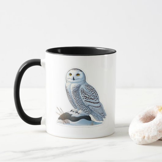 Schneeauge Tasse - Arktische Eleganz in jeder Sipp (Mit Donut)