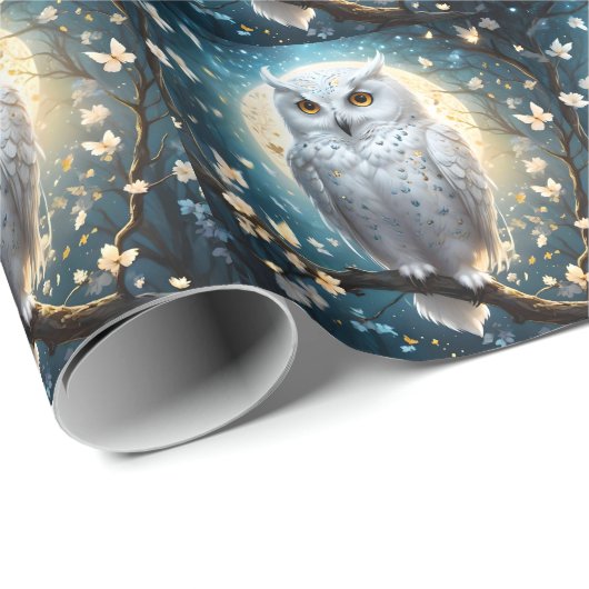 Schneeauge und Mond mit Spargel, Geschenkpapier (Rolleneckpunkt)