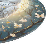 Schneeauge und Mond mit Spargel, Schneidebrett (Ecke)