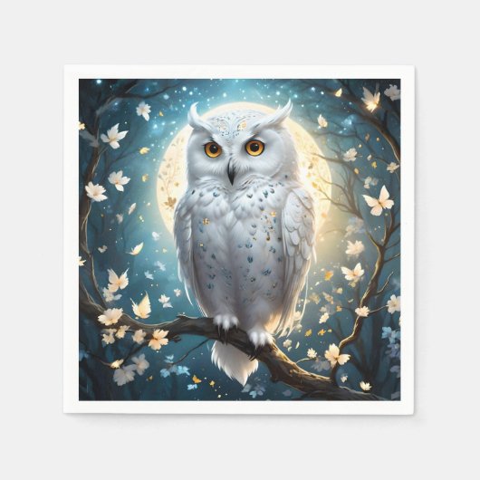 Schneeauge und Mond mit Spargel, Serviette (Vorderseite)