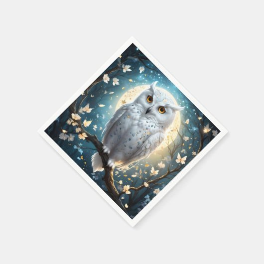 Schneeauge und Mond mit Spargel, Serviette (Ecke)