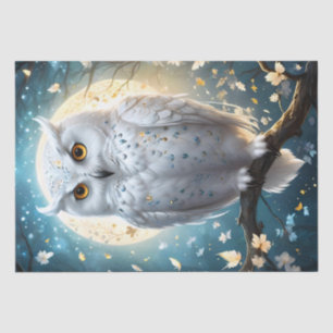 Schneeauge und Mond, weiß, mit Kiele, Seidenpapier