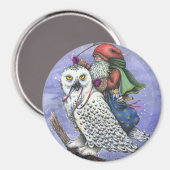 Schneeauge und Santa CHRISTMAS MAGNET Fantasie (Vorderseite/Rückseite)