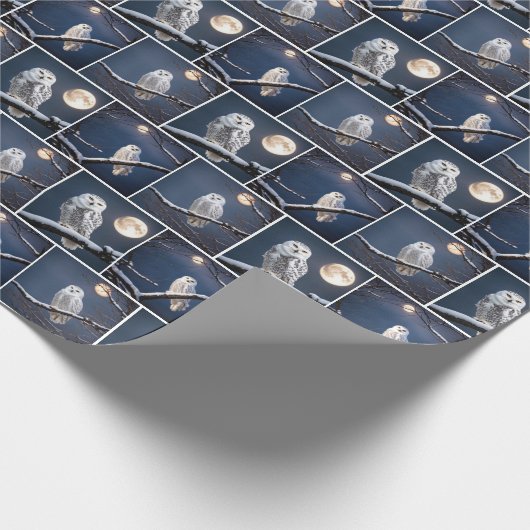 Schneeaugen auf Baumzweigen Geschenkpapier (Ecke)