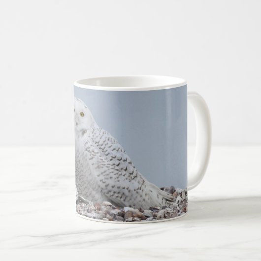 Schneeauschale auf Muscheln   Kaffeetasse (VorderseiteRechts)