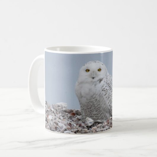 Schneeauschale auf Muscheln   Kaffeetasse (Vorderseite Links)