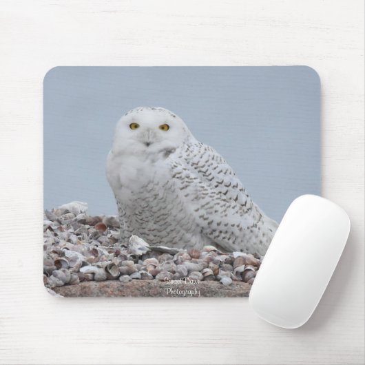 Schneeauschale auf Muscheln Mousepad (Mit Mouse)
