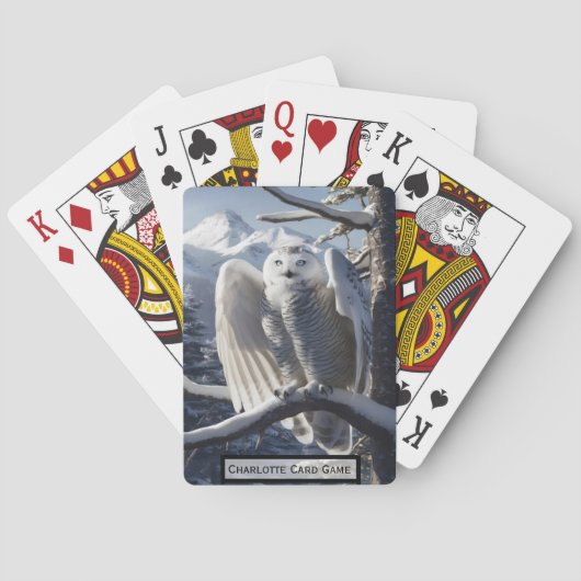 Schneeauschale im Winter gekrönt Spielkarten (Rückseite)