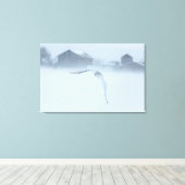 Schneeauschale im Winter Leinwanddruck (Insitu (Holzboden))